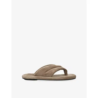 Officine Creative Womens  Estens Suede Sandals In Neutral