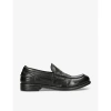 Officine Creative Womens Black Calixte Leather Penny Loafers Eur 37 / 4 Uk In Black