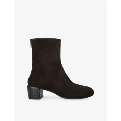 Officine Creative Womens Flore 012 Suede Boots Dark Brown Eur 41 / 8 Uk