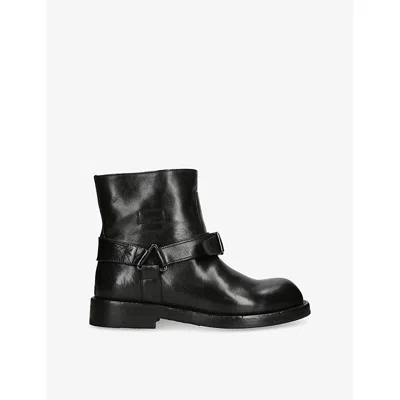 Officine Creative Womens Black Beryl Leather Boots Eur 37.5 / 4.5 Uk