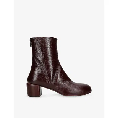 Officine Creative Womens  Flore 012 Leather Boots In Red/dark