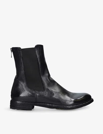 Officine Creative Womens Lexicon Chunky-sole Leather Boots Blac In Black