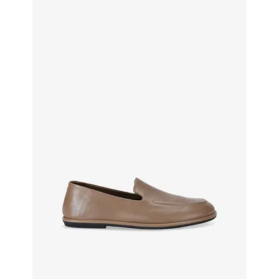 Officine Creative Womens Mienne Leather Loafers Taup In Taupe