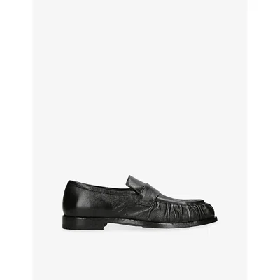 Officine Creative Womens Black Solitude 107 Leather Loafers Eur 39.5 / 6.5 Uk