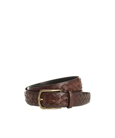Officine Creative Woven Belt In Brown