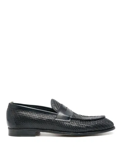 OFFICINE CREATIVE WOVEN DESIGN LOAFERS