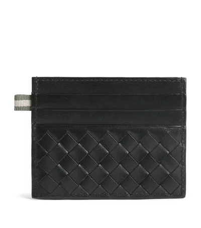 Officine Creative Woven Leather Card Holder In Black