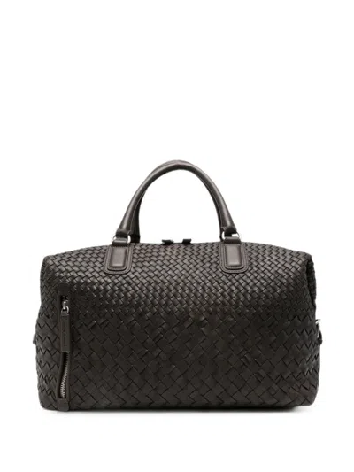 Officine Creative Woven Leather Holdall In White