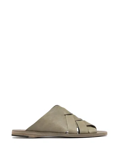 Officine Creative Woven Leather Sandals In Green