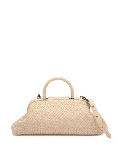 Officine Creative Woven Leather Shoulder Bag In Neutral