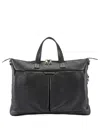 Officine Creative Zip Leather Backpack In Black