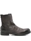Officine Creative Zip Leather Boots In Black