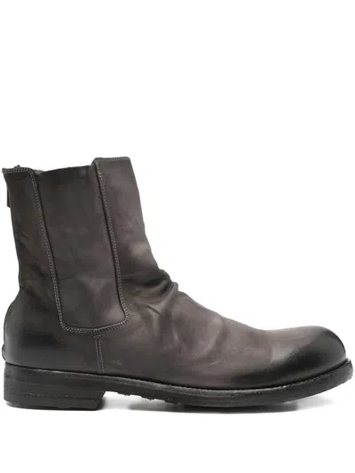 Officine Creative Zip Leather Boots In Black