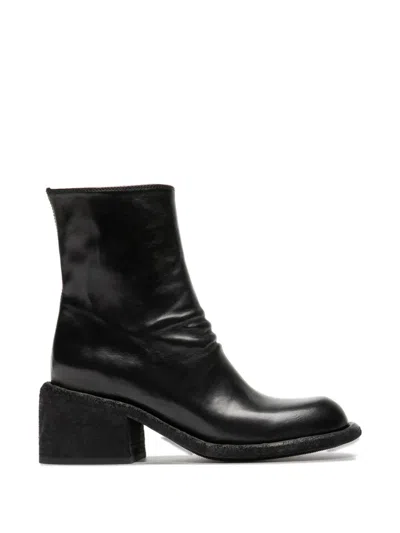 Officine Creative Zip Leather Boots In Black