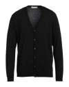Officine Del Cashmere Man Cardigan Black Size Xxl Polyacrylic, Merino Wool, Polyamide, Elastane In Black