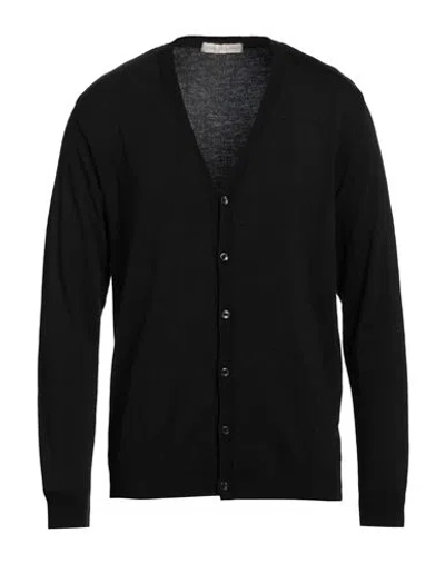 Officine Del Cashmere Man Cardigan Black Size Xxl Polyacrylic, Merino Wool, Polyamide, Elastane