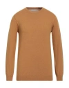 Officine Del Cashmere Man Sweater Camel Size L Viscose, Wool, Polyamide, Cashmere In Beige