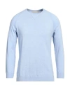 Officine Del Cashmere Man Sweater Light Blue Size L Polyacrylic, Merino Wool, Polyamide, Elastane