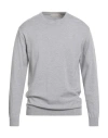 Officine Del Cashmere Man Sweater Light Grey Size Xxl Polyacrylic, Merino Wool, Polyamide, Elastane In Gray