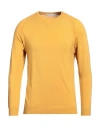 Officine Del Cashmere Man Sweater Marigold Size L Polyacrylic, Merino Wool, Polyamide, Elastane In Yellow