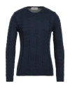Officine Del Cashmere Man Sweater Midnight Blue Size S Merino Wool, Dralon
