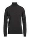 Officine Del Cashmere Man Turtleneck Charcoal Size Xxl Polyacrylic, Merino Wool, Polyamide, Elastane In Grey