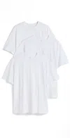Officine Generale 3 Crew Neck Tee Pack Optical White In White