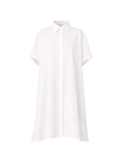 Officine Generale Adriel Shirt Midi Dress In White