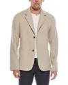 Officine Generale Adrien Herringbone Wool Coat In Brown