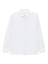 Officine Generale Alex Stripe Linen Shirt White/grey
