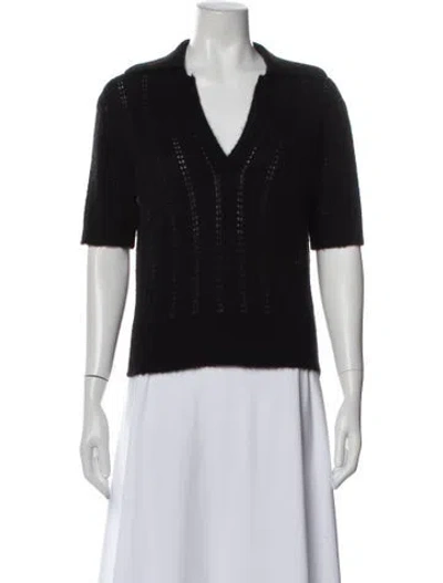 Pre-owned Officine Generale Alpaca V-neck Sweater In Gray