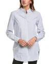 Officine Generale Amelia Doble Mini Stripe Popover In White