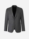 Officine Generale Virgin Wool Blazer In Grey