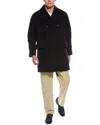 Officine Generale Fernando Coat Fuzzy Felted Wo In Black