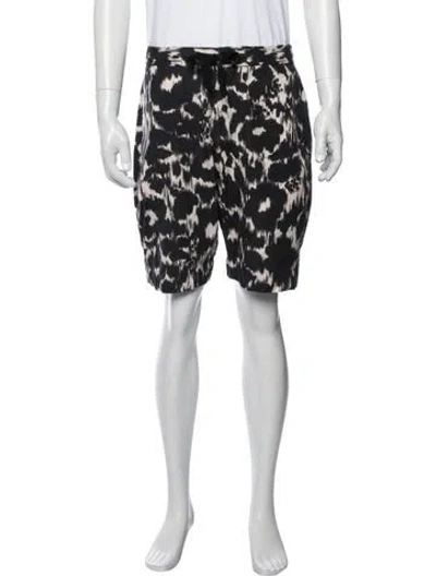 Pre-owned Officine Generale Animal Print Shorts In Multicolor