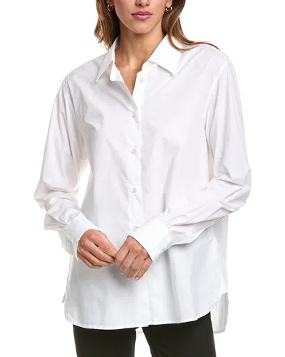 Officine Generale Mahault Poplin Top In White