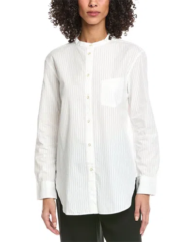 Officine Generale Annette Stripe Shirt In White