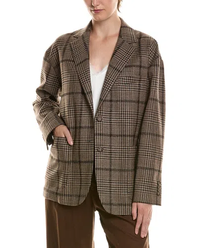 Officine Generale Officine Générale Antonia Wool In Brown