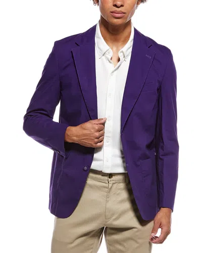 Officine Generale Arthus Poplin Jacket In Purple