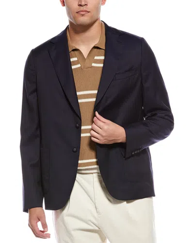Officine Generale Arthus Wool Jacket In Blue