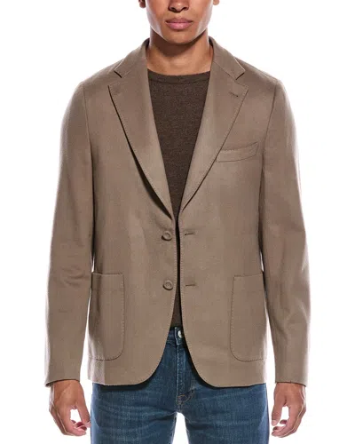 Officine Generale Officine Générale Arthus Wool Jacket In Brown