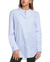 Officine Generale Athena Stripe Popover In Blue