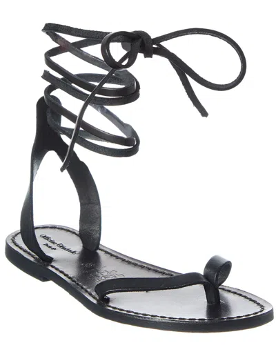 Officine Generale Aurelia Leather Sandal In Black