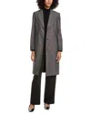 Officine Generale Auriane Waterproof Wool-blend Coat In Gray