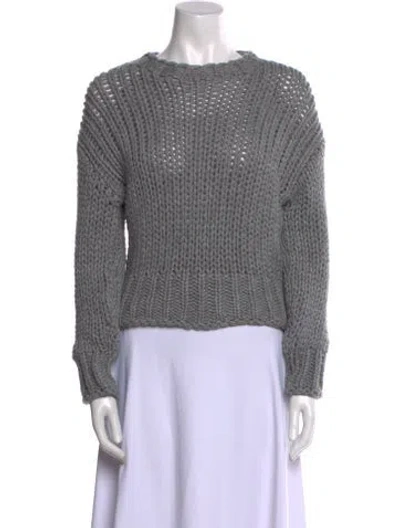 Pre-owned Officine Generale Bateau Neckline Sweater In Gray