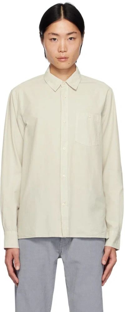 Officine Generale Beige Alex Shirt In Stone