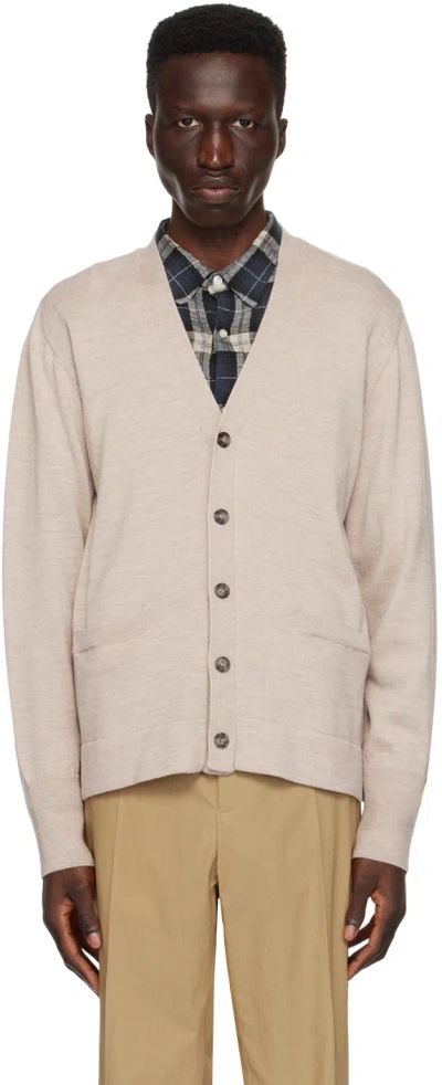 Officine Generale Beige Nina Cardigan In Burnt Sand