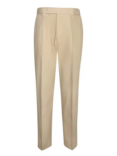 Officine Generale Beige Tailored Trousers In Neutral