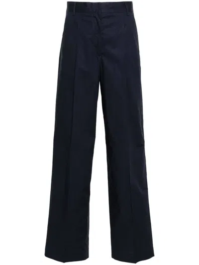 Officine Generale Belt-loop Casual Pants In Black