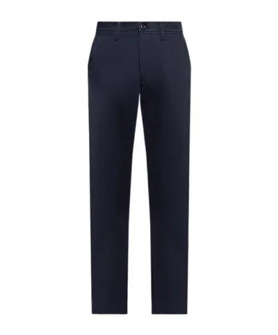 Officine Generale Belt Loop Casual Pants In Blue